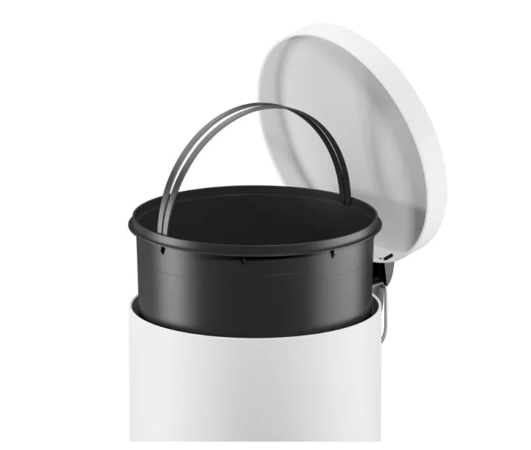 Šiukšliadėžė su pedalu Selekta L / 30L / matinė balta