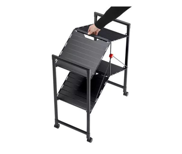 Folding shelf on wheels Quickboard / black