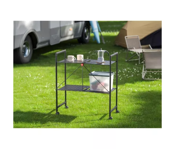 Folding shelf on wheels Quickboard / black