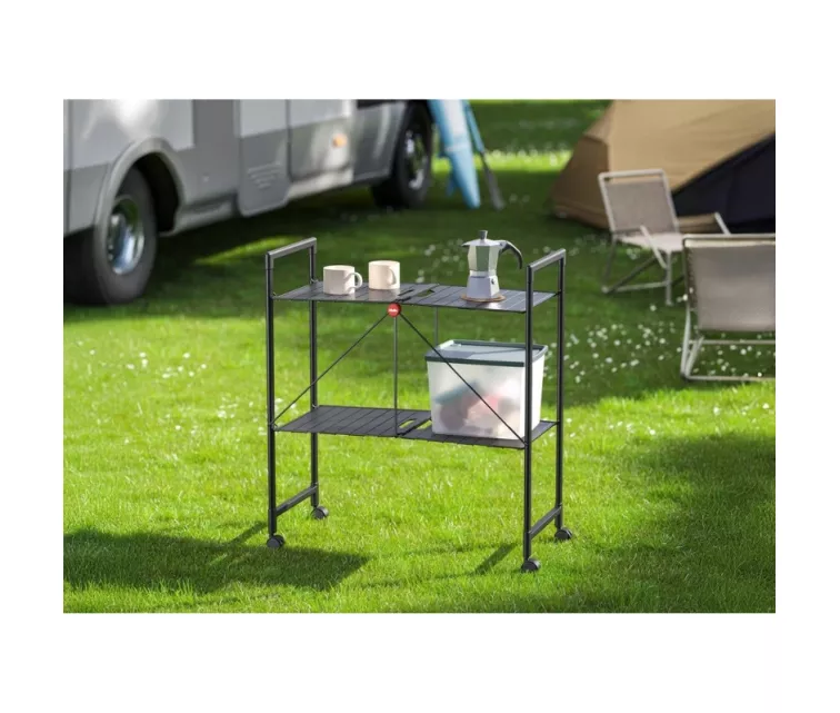 Folding shelf on wheels Quickboard / black