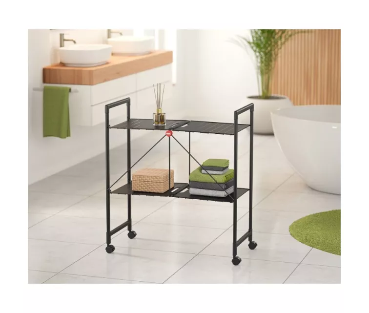 Folding shelf on wheels Quickboard / black