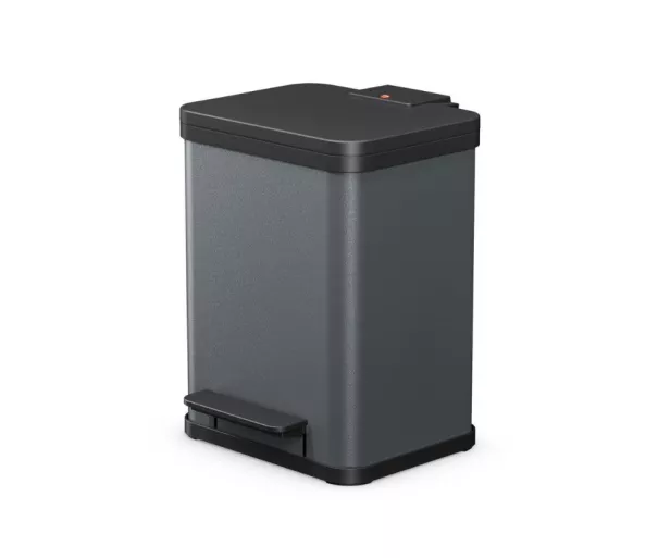 Waste sorting bin with pedal Öko duo Plus M / 2x9L / dark gray