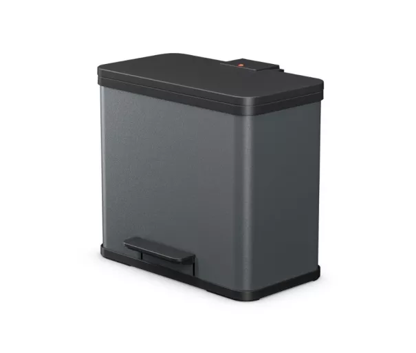 Waste sorting bin with pedal Öko duo Plus L / 17+9L / dark grey