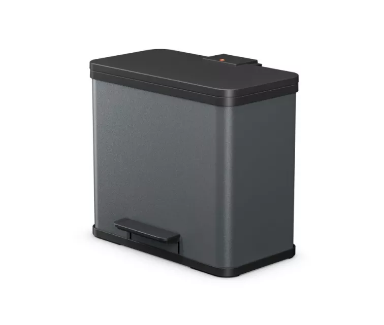 Atkritumu šķirošanas tvertne ar pedāli Öko duo Plus L / 17+9L / tumši pelēka