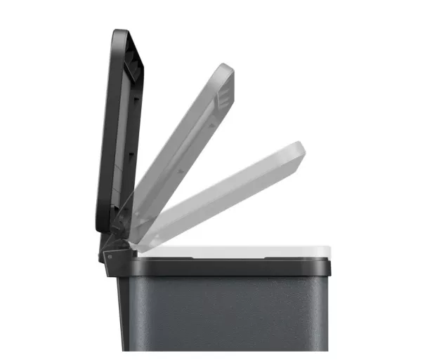 Waste sorting bin with pedal Öko duo Plus L / 17+9L / dark grey