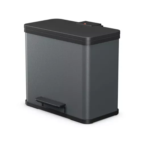 Jäätmesorteerimiskast pedaaliga Öko trio Plus L / 3x9L / tumehall