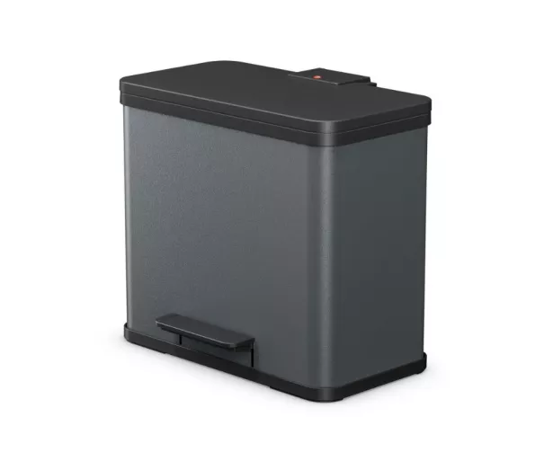 Waste sorting bin with pedal Öko trio Plus L / 3x9L / dark gray