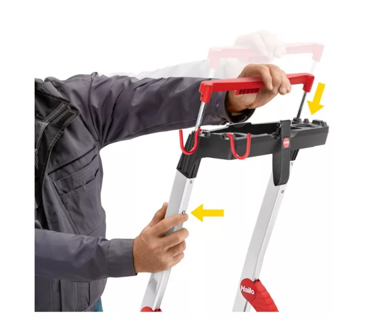 Buitinės kopėčios L84 ComfortLine / aliuminio / 3 pakopų