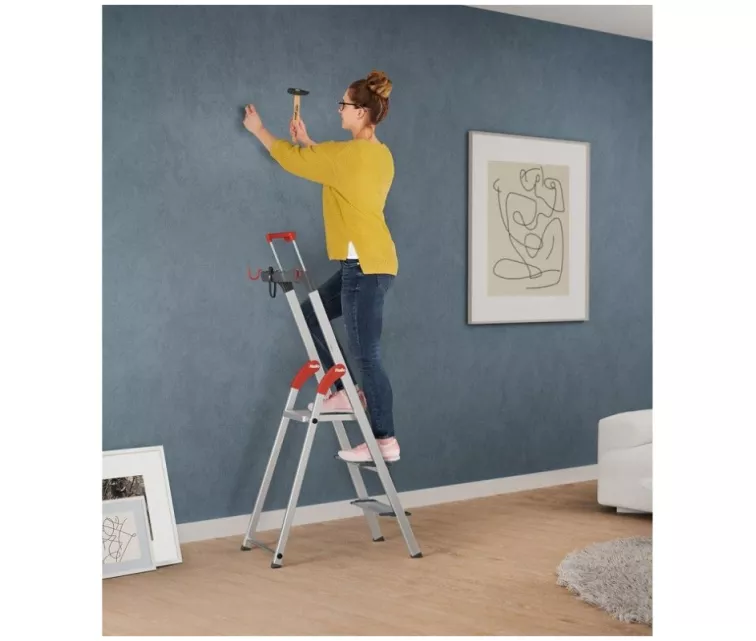 Buitinės kopėčios L84 ComfortLine / aliuminio / 3 pakopų