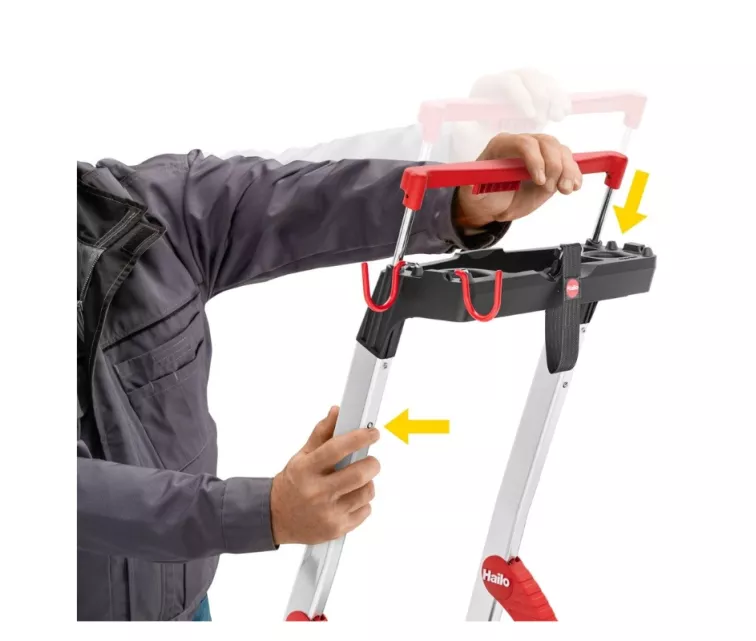 Household ladder L84 ComfortLine / aluminum / 6 steps