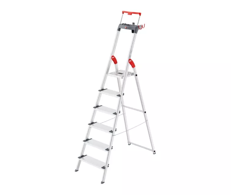 Household ladder L84 ComfortLine / aluminum / 6 steps