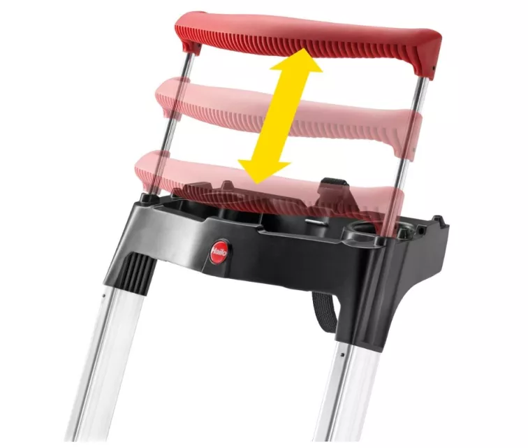 Kāpnes mājsaimniecības L95 TopLine / alumīnija / 4 pakāpieni