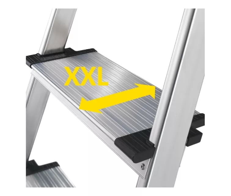 Kāpnes mājsaimniecības L95 TopLine / alumīnija / 4 pakāpieni