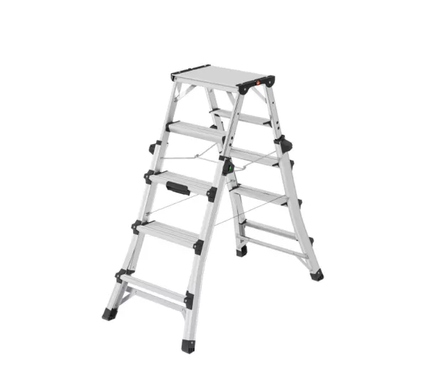 Телескопическая лестница Master DTL100 / алюминиевая / ступени 2x4 - 2x6