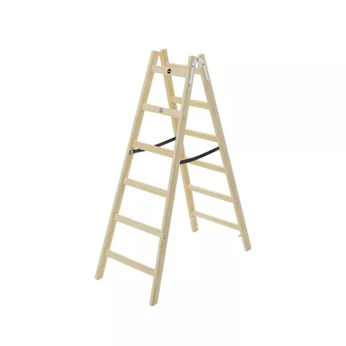 Kahepoolne redel H40 StandardLine / puidust / 2x6 astet