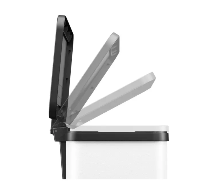 Мусорный контейнер с педалью Eco duo LL / 2x14 л / белый