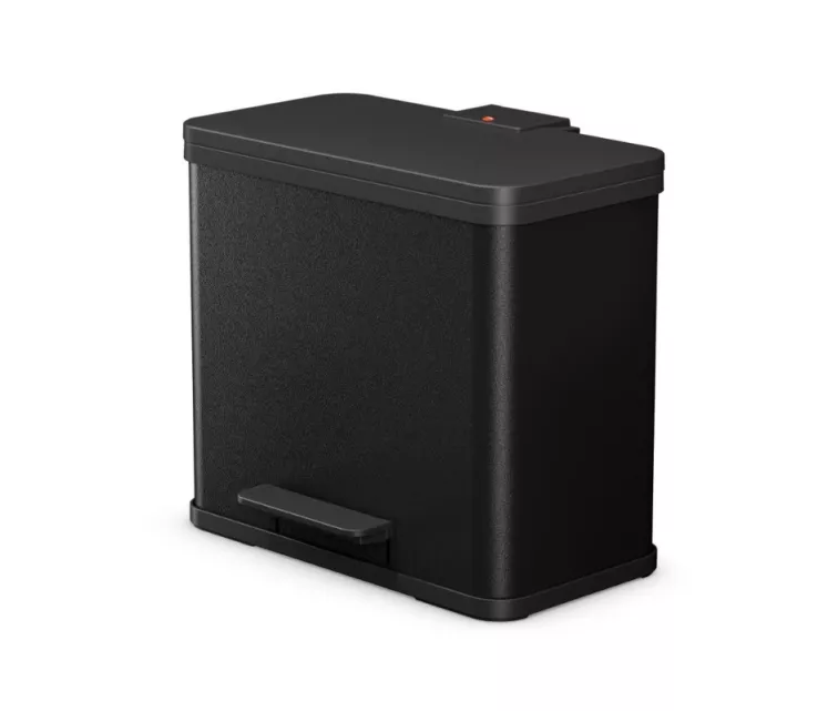 Мусорный контейнер с педалью Eco duo L / 2x14 л / черный