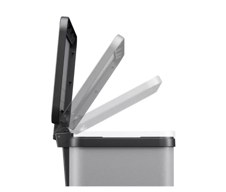 Мусорный контейнер с педалью Eco duo L / 2x14 л / светло-серый