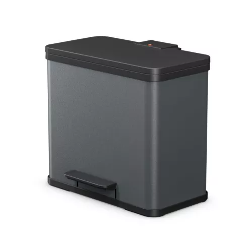 Мусорный контейнер с педалью Eco duo L / 2x14 л / темно-серый