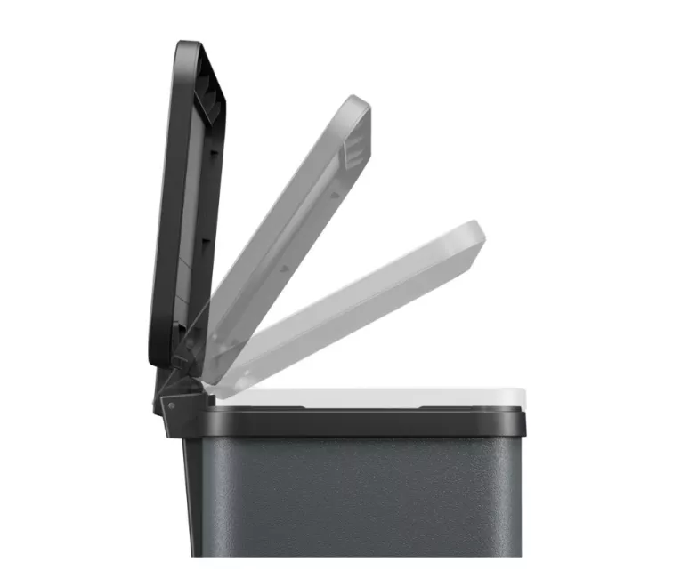 Мусорный контейнер с педалью Eco duo L / 2x14 л / темно-серый