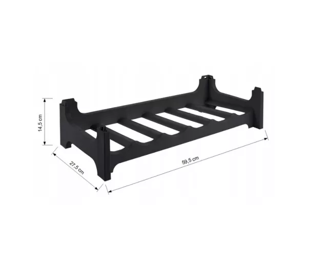 Wine rack Rico for 6 bottles 60x28x14 cm black