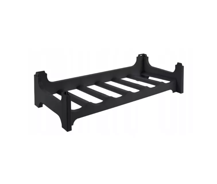 Vīna plaukts Rico 6 pudelēm 60x28x14 cm melns