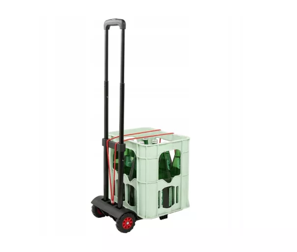 Viegli salokami transportēšanas ratiņi ar kravnesību līdz 50kg Mick 34x24,5x93,5cm melni