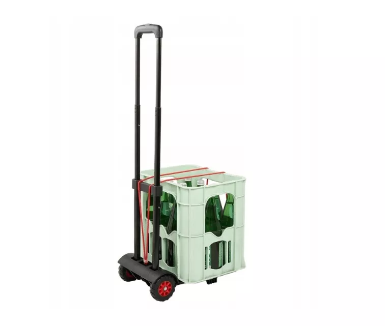 Viegli salokami transportēšanas ratiņi ar kravnesību līdz 50kg Mick 34x24,5x93,5cm melni