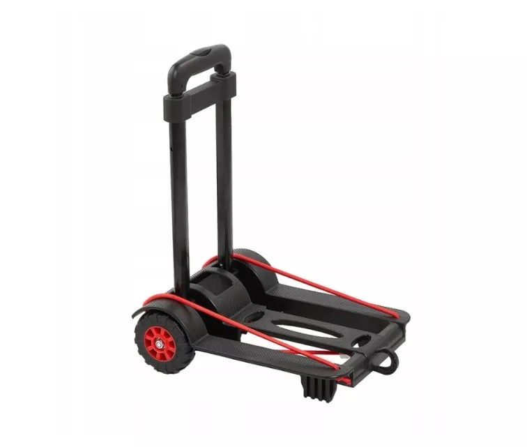 Viegli salokami transportēšanas ratiņi ar kravnesību līdz 50kg Mick 34x24,5x93,5cm melni