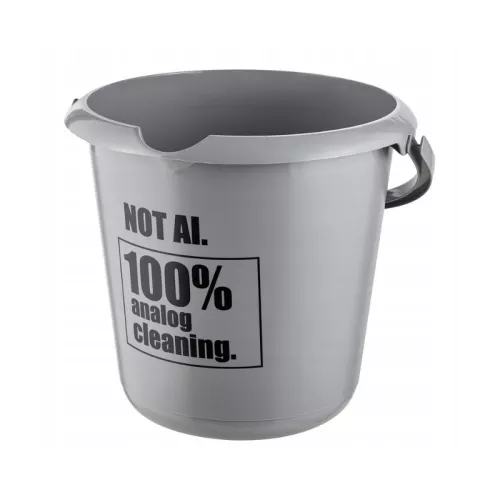 Декоративное ведро 10 л Ilvie "Not Ai" Ø30x28 см, серое.