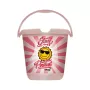 Bucket deco 10L Ilvie "Emoji Stay Positive" Ø30x28cm pink