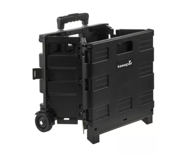 Iepirkumu ratiņi salokāmi ar kravnesību līdz 25kg Olli 45L 38x36x33cm melni