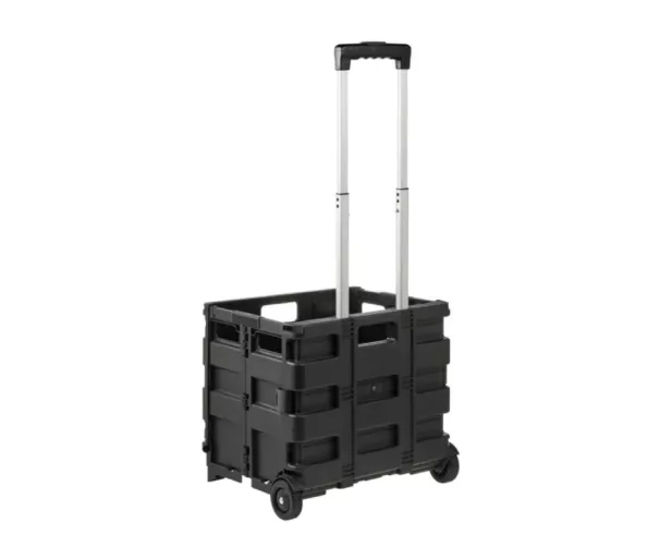 Iepirkumu ratiņi salokāmi ar kravnesību līdz 25kg Olli 45L 38x36x33cm melni