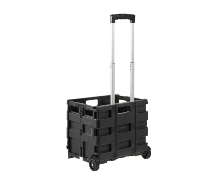 Iepirkumu ratiņi salokāmi ar kravnesību līdz 25kg Olli 45L 38x36x33cm melni