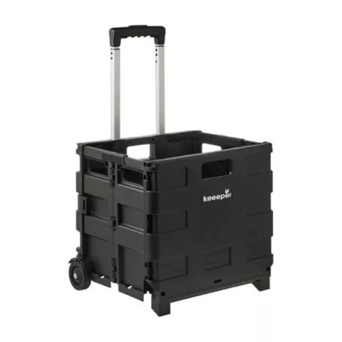 Foldable shopping trolley with load capacity up to 25kg Olli 45L 38x36x33cm black