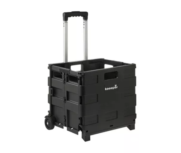 Iepirkumu ratiņi salokāmi ar kravnesību līdz 25kg Olli 45L 38x36x33cm melni