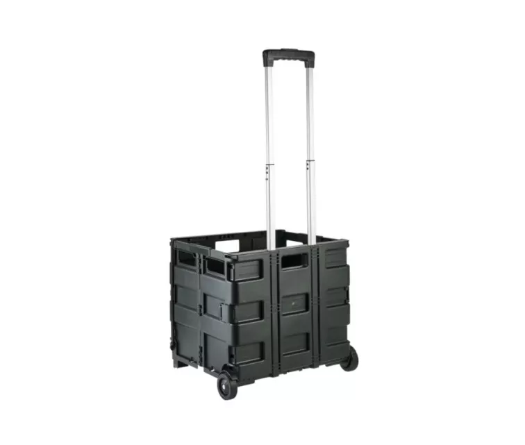 Iepirkumu ratiņi salokāmi ar kravnesību līdz 35kg Olli 65L 42x40,5x38cm melni