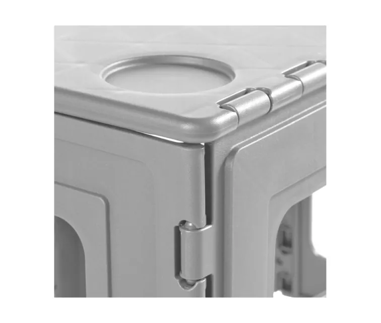 Salokāms āra galds M ar kravnesību līdz 80kg Timo 46,5x44,5x55cm pelēks