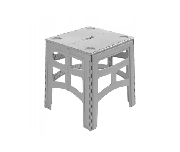 Sulankstomas lauko stalas M, kurio keliamoji galia iki 80 kg, Timo, 46,5x44,5x55cm, pilkas