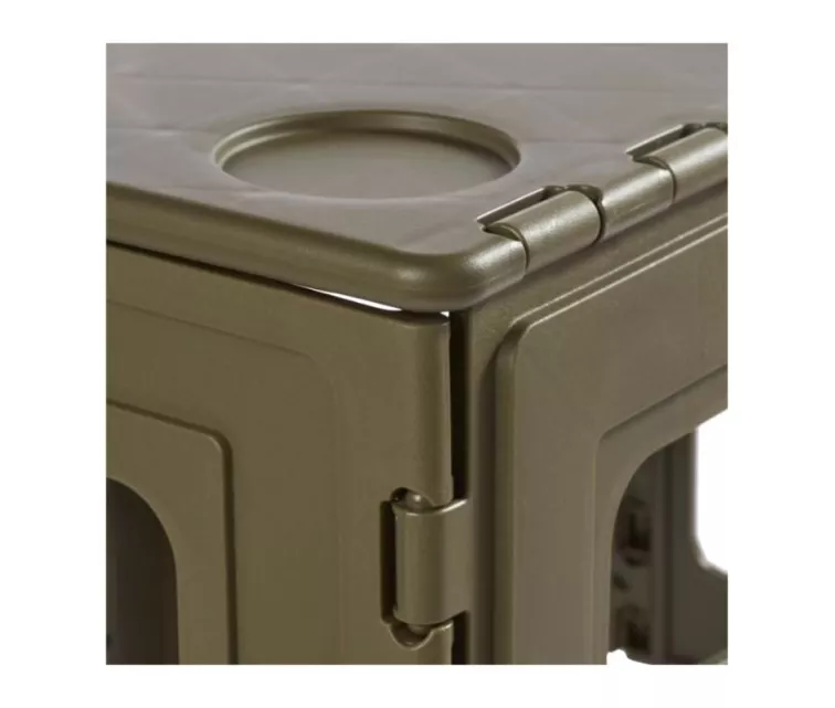 Salokāms āra galds M ar kravnesību līdz 80kg Timo 46,5x44,5x55cm olīvu krāsā