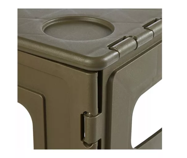 Sulankstomas lauko stalas L, kurio keliamoji galia iki 80 kg, Timo 70x45x55cm, alyvuogių spalvos