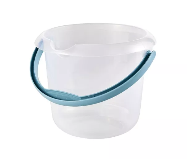 Bucket with spout 5L Mika Ø24x20cm transparent