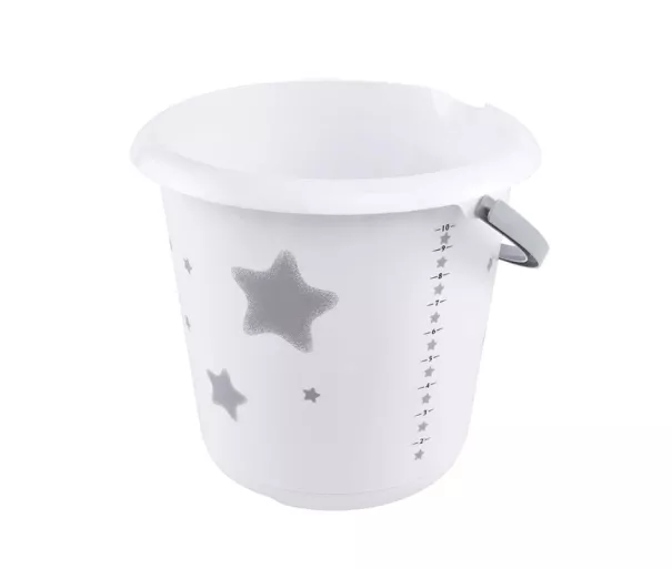 Spainis deko 10L Ilvie "Stars" Ø30x28cm balts
