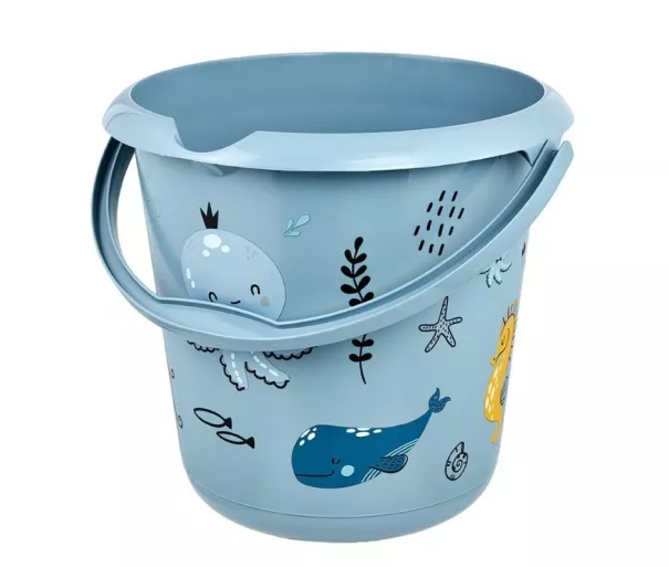 Spainis deko 10L Ilvie "Sea life" Ø30x28cm zils