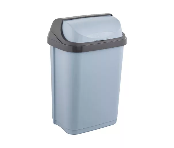 Waste bin with rotating lid 25L Rasmus 34x26x54cm blue