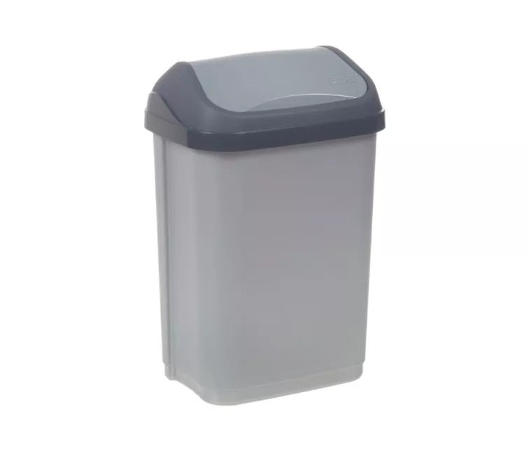 Мусорное ведро с вращающейся крышкой 10 л Swantje 25,5x19x38 см светло-серебристый