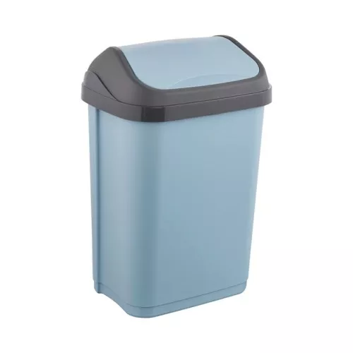 Waste bin with rotating lid 25L Swantje 33.5x25.5x53.5cm blue