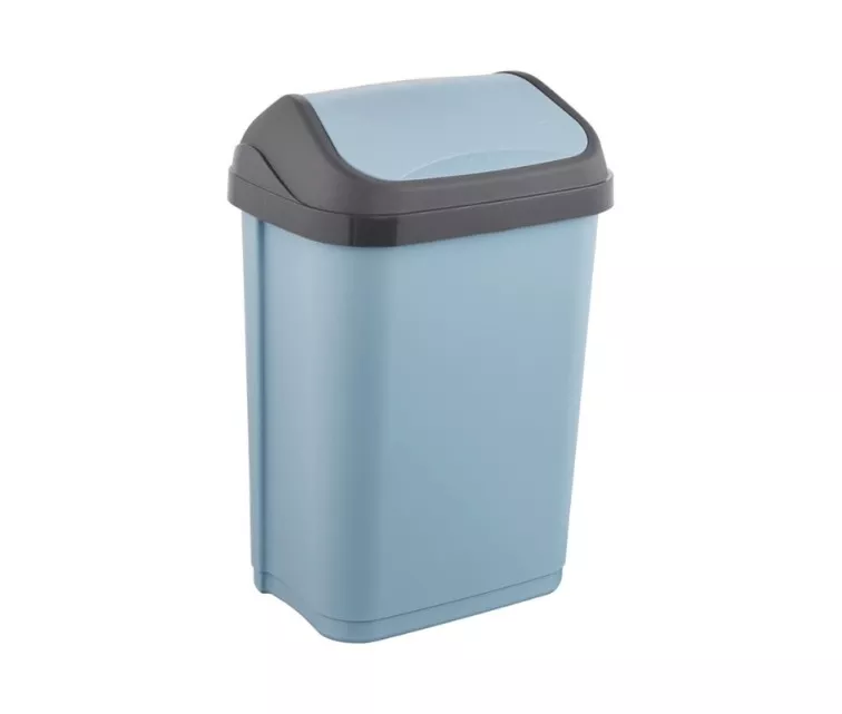 Waste bin with rotating lid 25L Swantje 33.5x25.5x53.5cm blue