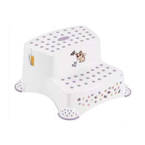 Two-tier bench Igor “Cats” 40x37x21cm white