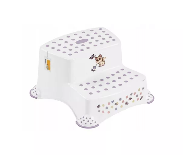 Two-tier bench Igor “Cats” 40x37x21cm white